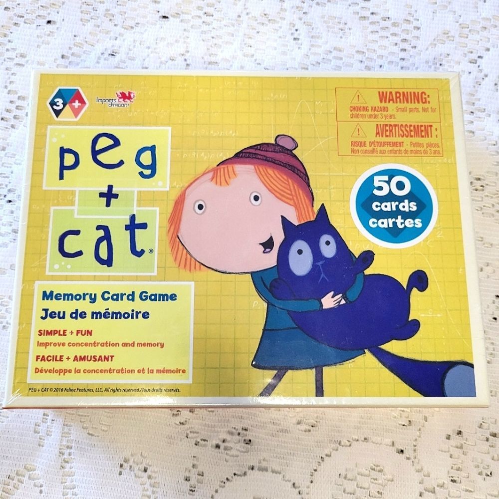 3/$20 New Peg & Cat Memory Card Game Sealed